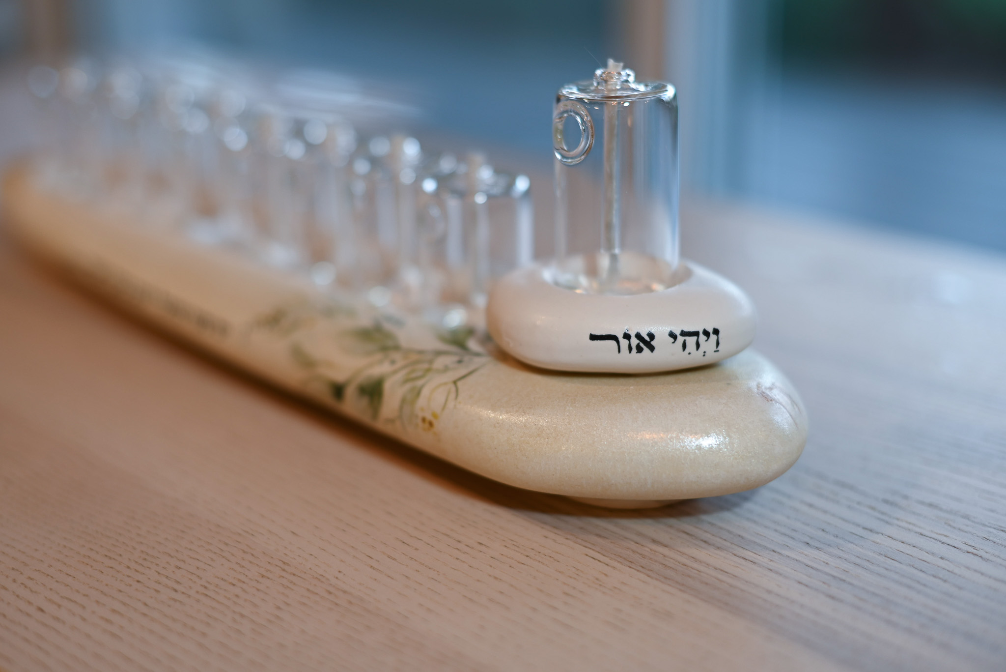 חנוכיה דגם עלים- יושב בתוך האור | קולקציית טבע