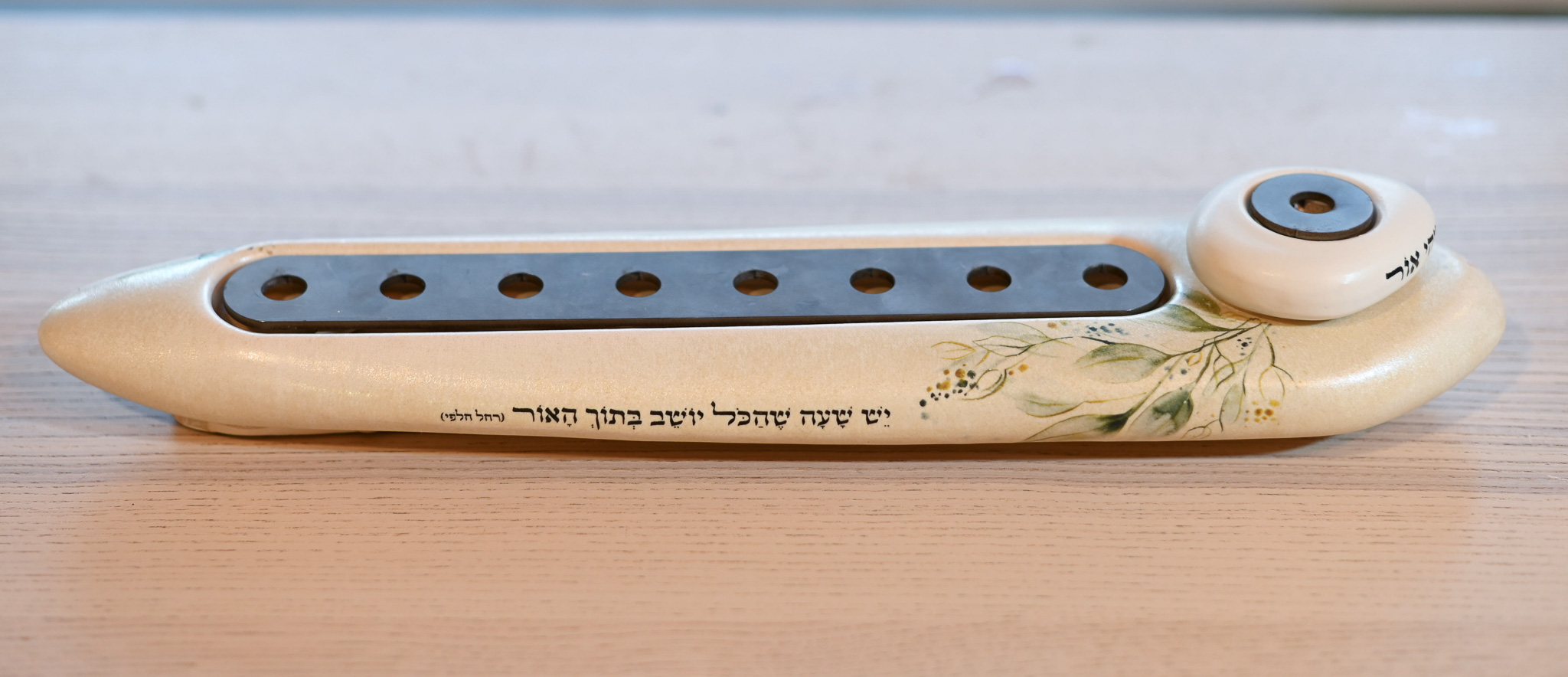 חנוכיה דגם עלים- יושב בתוך האור | קולקציית טבע
