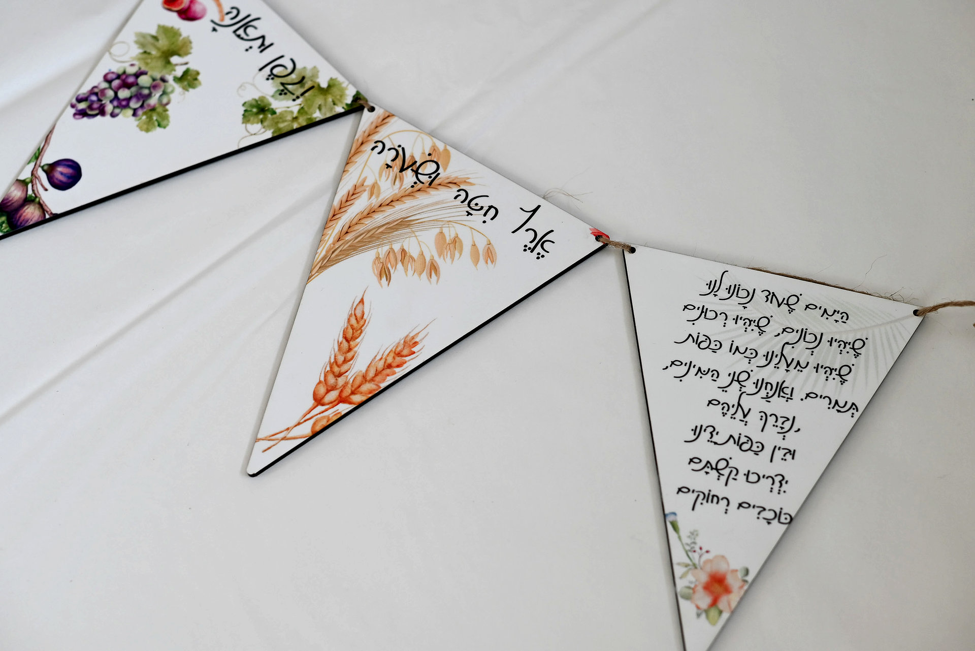 קישוטים לסוכה דגלונים שבעת המינים